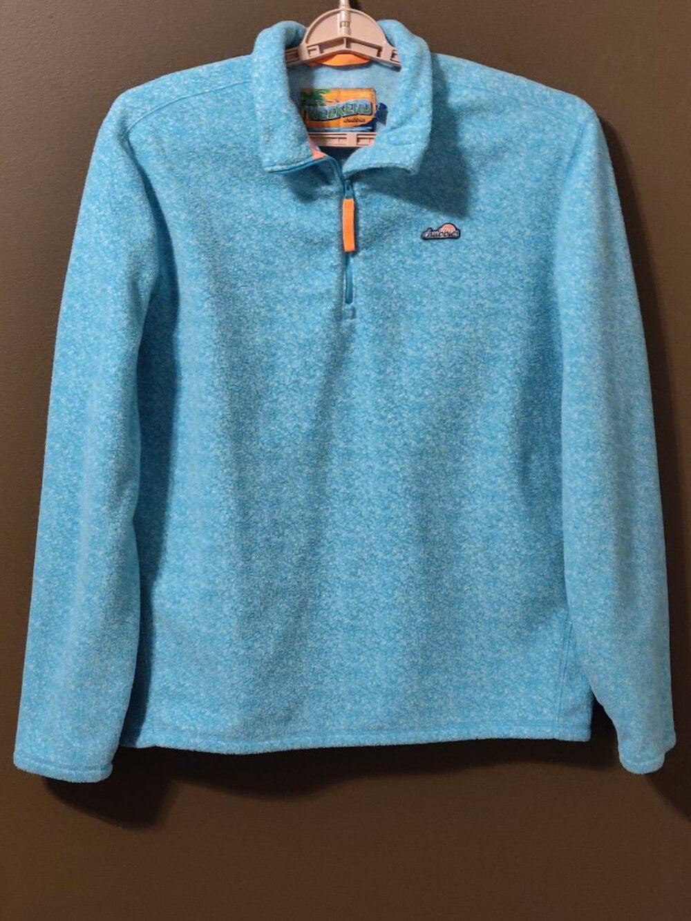 Chubbies Fleece 1/4 Zip Pullover Heather Blue SIZE LARGE
